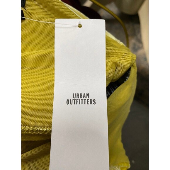 NWT Urban Outfitters Bella Crushed Velvet Cami  Yellow Green Size S Petite - Picture 10 of 10